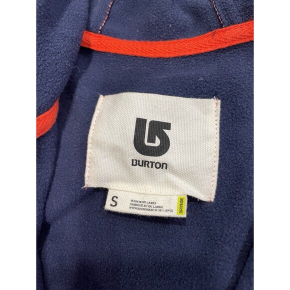 Burton Hoodie Women’s Small Full Zip WB Peak  Dryride Fabric Orange White & Blue - Picture 3 of 5